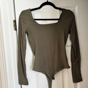 Madewell square neck long sleeve bodysuit